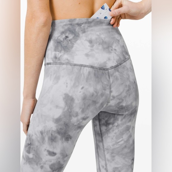 RARE Lululemon 28” HR Align Criss Cross Waist in Diamond Dye Stargaze Pitch Grey - Picture 2 of 9